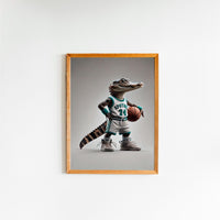 Ikonische realistische Baby-Alligator-Leinwand – realistisches, stilvolles und verspieltes Wanddekor