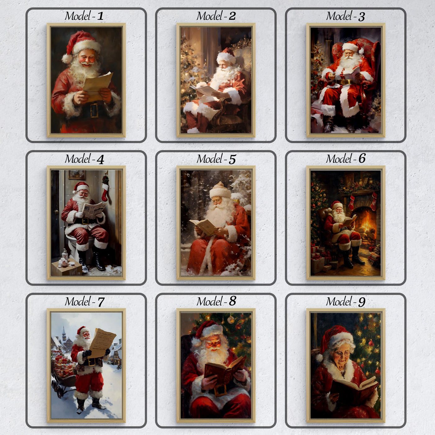 Weihnachtsmann & Weihnachtsdeko-Kunst - Festliche Feiertagsdrucke, Weihnachtsgeschenk