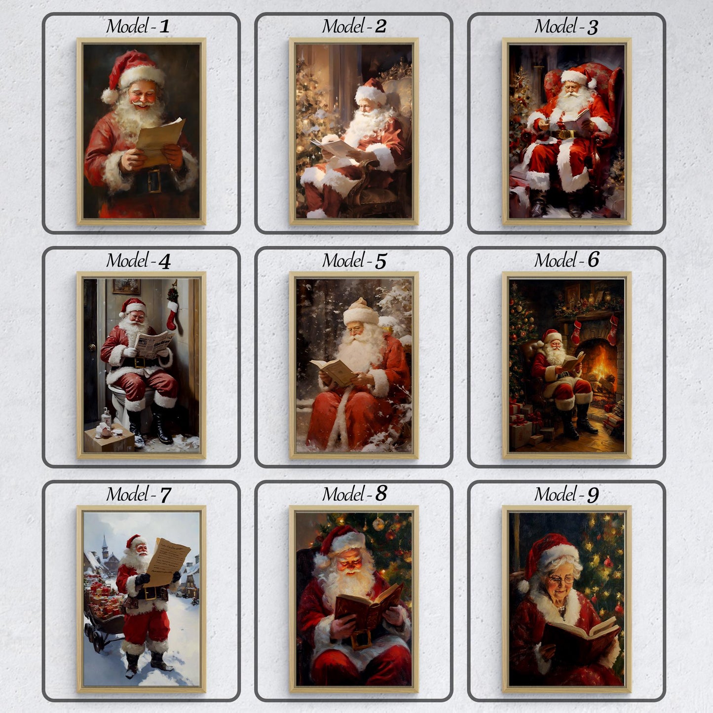 Weihnachtsmann & Weihnachtsdeko-Kunst - Festliche Feiertagsdrucke, Weihnachtsgeschenk