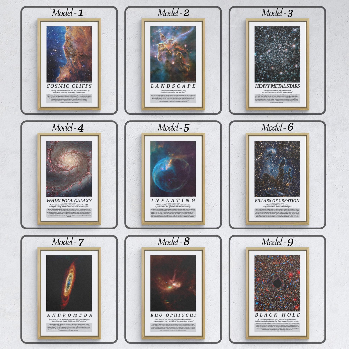 NASA-Weltraumteleskopbilder – Atemberaubende kosmische Poster-Kunst