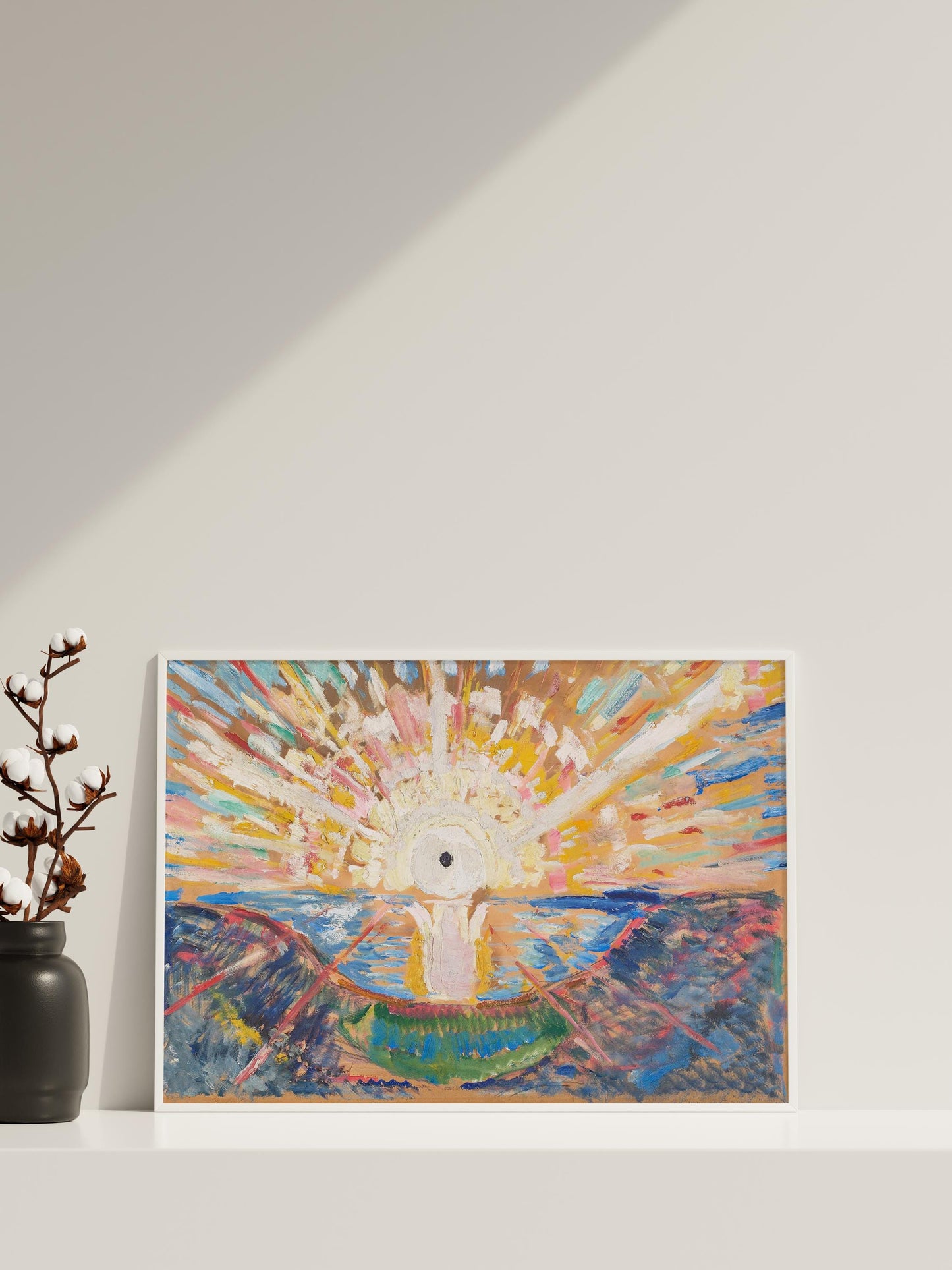 Edward Munch Die Sonne Leinwandbild, Edward Munch Wandbild, Solenintro Leinwandkunst, Edward Munch Leinwanddruck, Edward Munch Sonnenposter