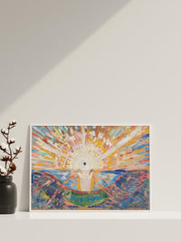 Edward Munch Die Sonne Leinwandbild, Edward Munch Wandbild, Solenintro Leinwandkunst, Edward Munch Leinwanddruck, Edward Munch Sonnenposter
