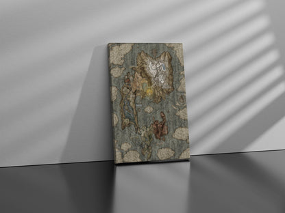 Elden Ring World Map Canvas Art - Canvasworkshop