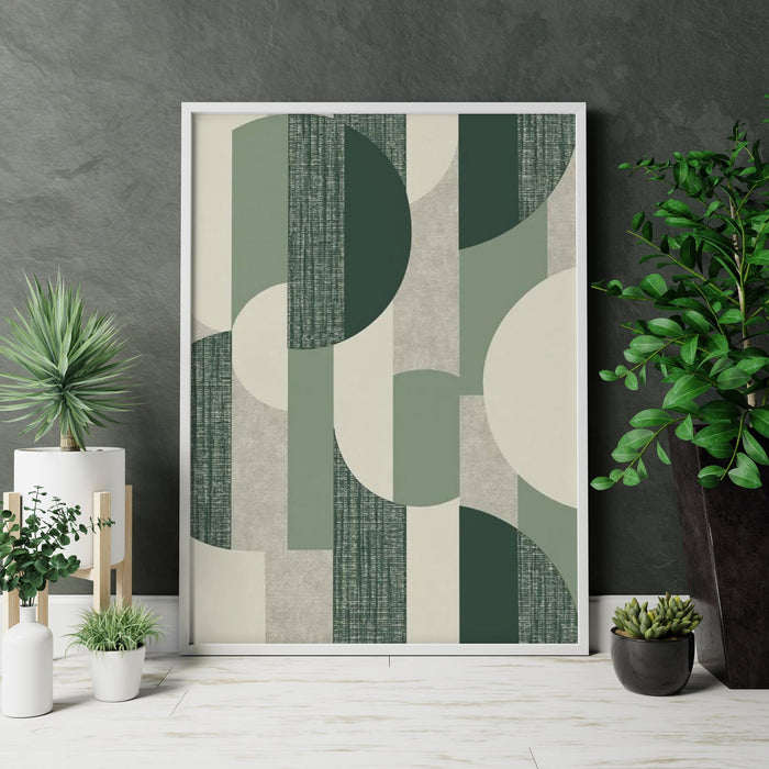Emerald Green Abstract Canvas Poster