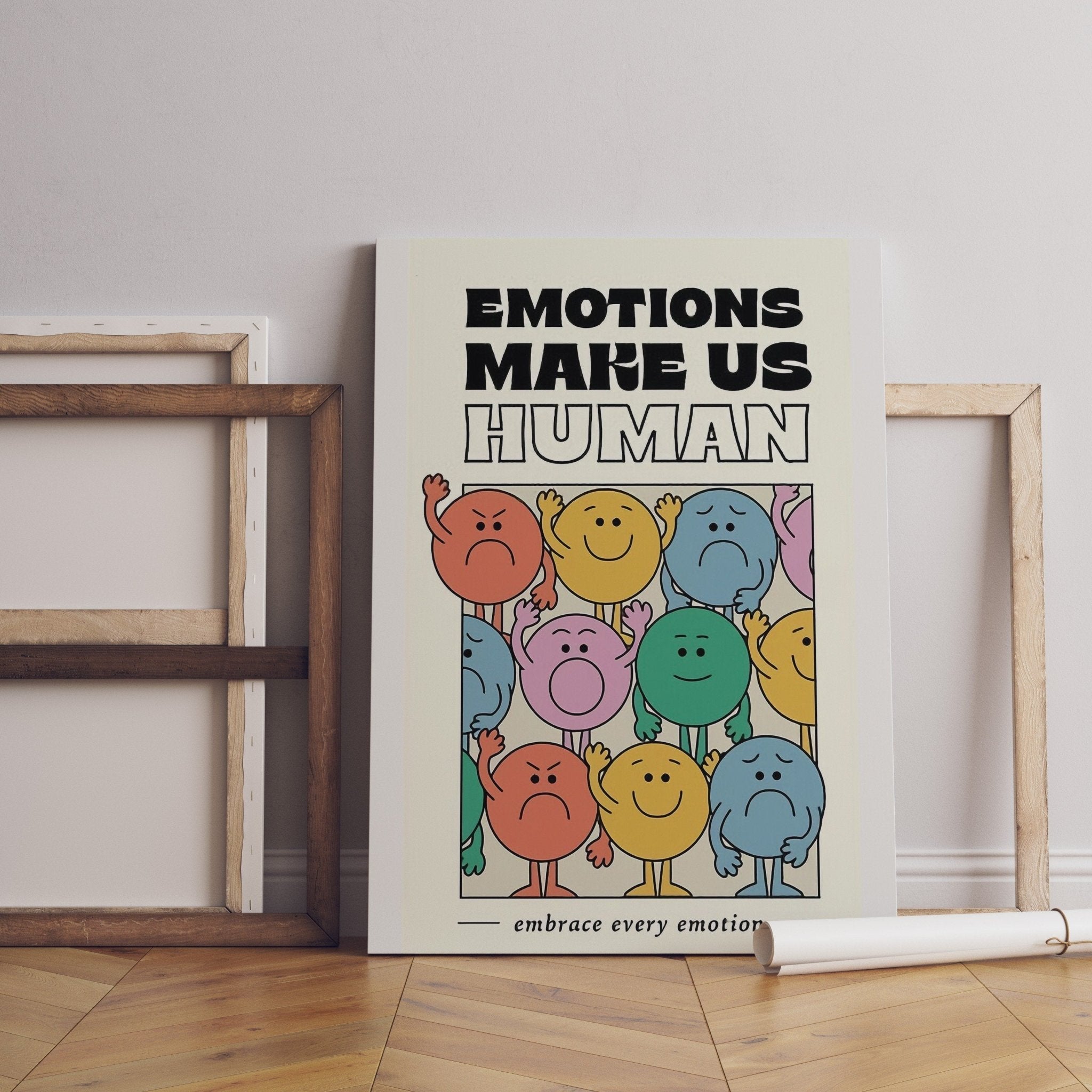 Emotions Make Us Human Canvas Wall Art - Canvasworkshop