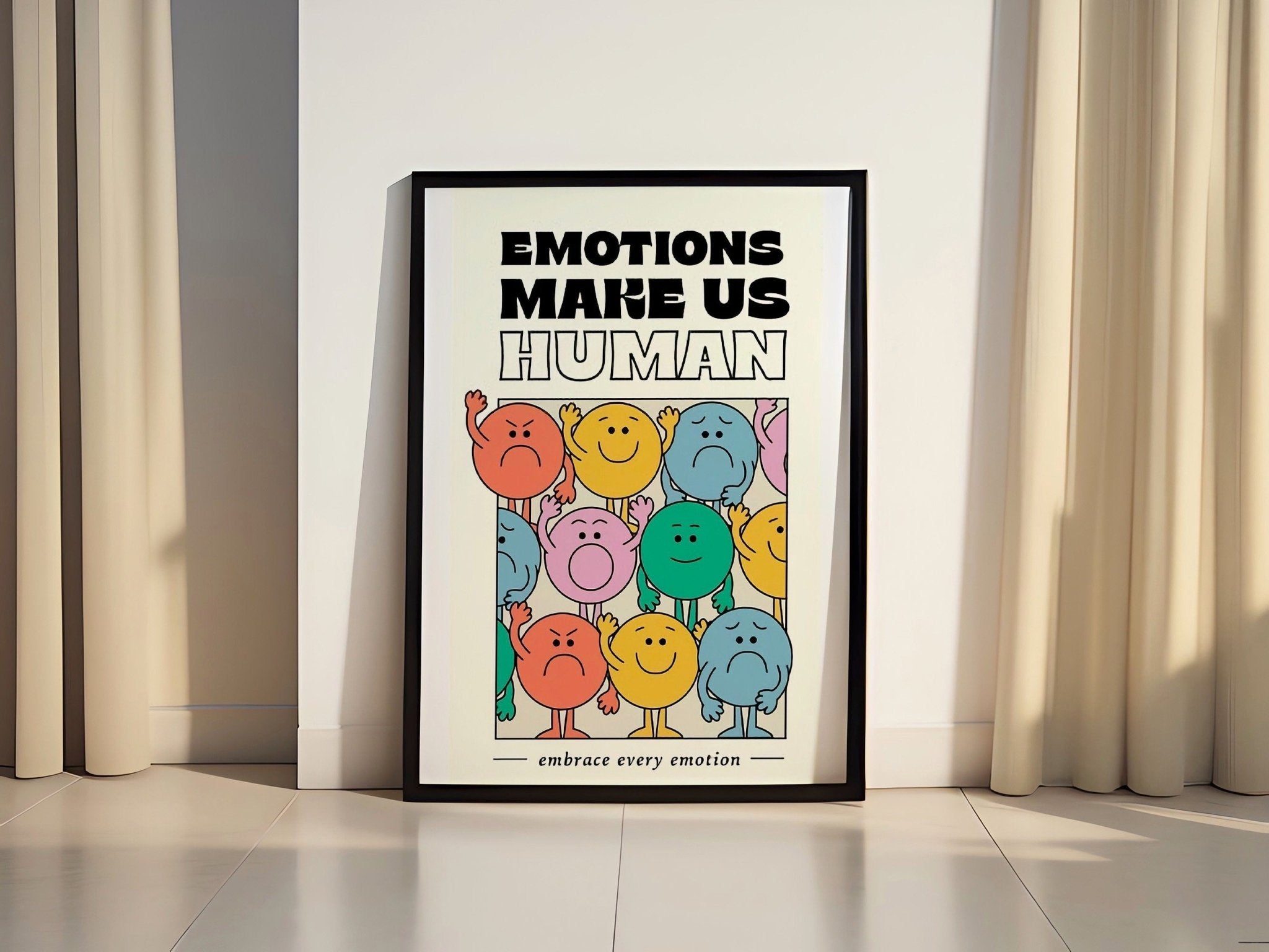 Emotions Make Us Human Canvas Wall Art - Canvasworkshop