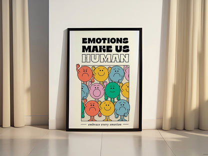 Emotions Make Us Human Canvas Wall Art - Canvasworkshop