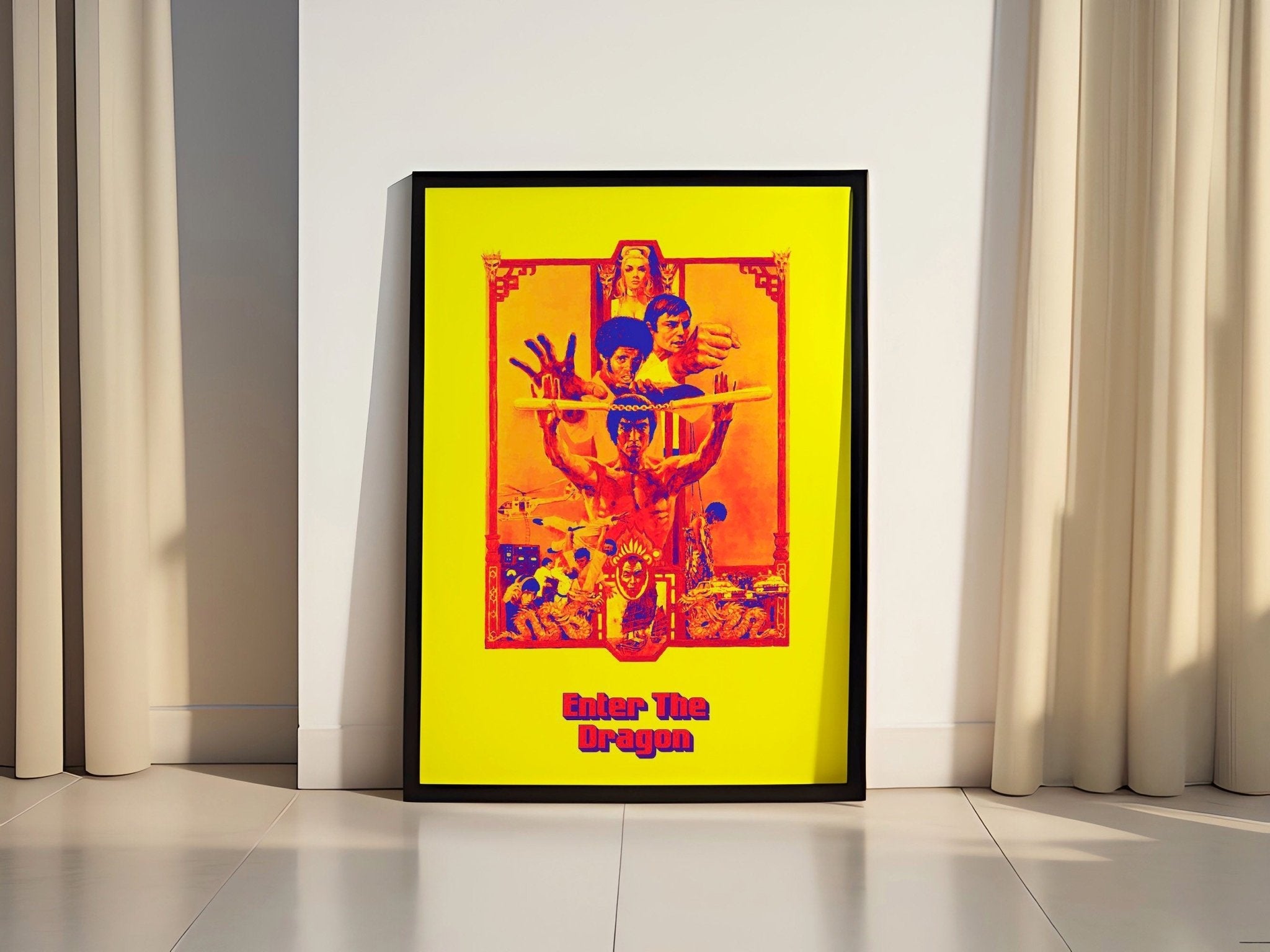 Enter the Dragon Retro Movie Canvas Poster - Canvasworkshop