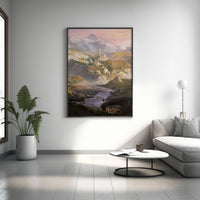 Baldur's Gate Landschafts-Wandkunst, Baldur's Gate Berg-Leinwand-Wandkunst, BG3 Poster, Gaming-Wandkunst, Gaming-Poster, Geschenk für Gamer