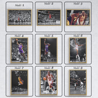 Legendary Basketball Players - Iconic Shot Moments on Canvas