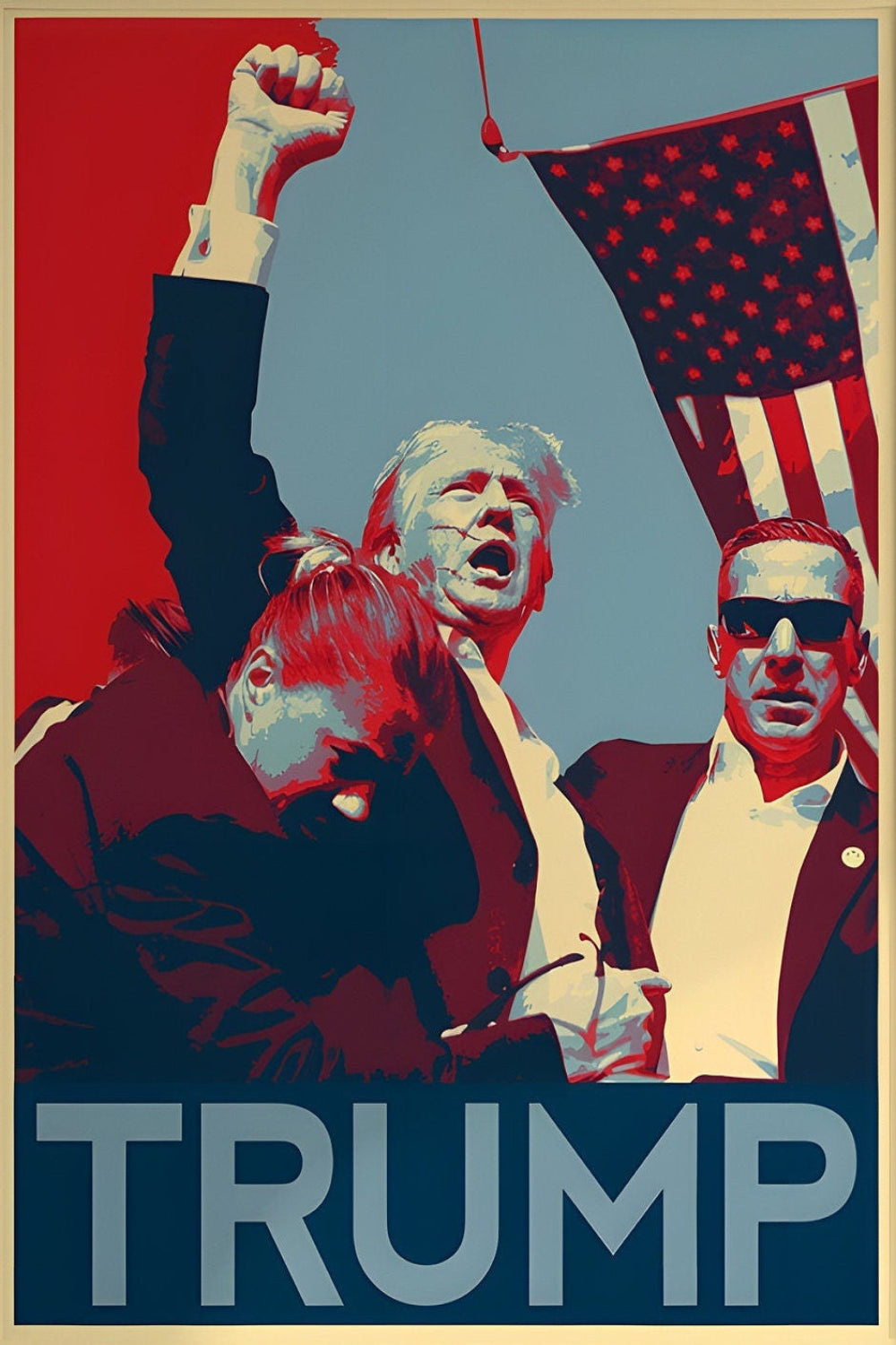 artwork - Donald Trump Pop Art, Trump Poster, USA President Poster, Framed Canvas Wall Art, Canvas Wall Decor, Canvas Wall Art, Pop Art Canvas Poster