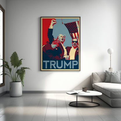 Donald Trump Pop Art, Trump Poster, USA Präsident Poster, Gerahmte Leinwand Wandkunst, Leinwand Wanddekoration, Leinwand Wandkunst, Pop Art Leinwand Poster