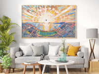 Edward Munch Die Sonne Leinwandbild, Edward Munch Wandbild, Solenintro Leinwandkunst, Edward Munch Leinwanddruck, Edward Munch Sonnenposter