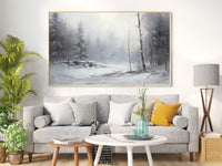 Winterlandschaft Wandkunst, Weihnachtliche Leinwand-Wandkunst, Weihnachtliche Stadt-Wandkunst, Vintage-Druck, Weihnachtsgeschenk, Weihnachtliche Stadtlandschaft