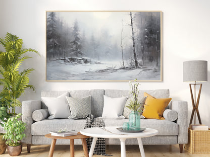 Winterlandschaft Wandkunst, Weihnachtliche Leinwand-Wandkunst, Weihnachtliche Stadt-Wandkunst, Vintage-Druck, Weihnachtsgeschenk, Weihnachtliche Stadtlandschaft
