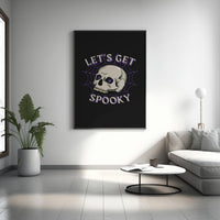 Spooky Leinwand-Wandkunst - Halloween Leinwand-Wandkunst - Halloween Geschenk - Stimmungs-Schädel-Poster - Halloween Poster - Halloween Wanddekor