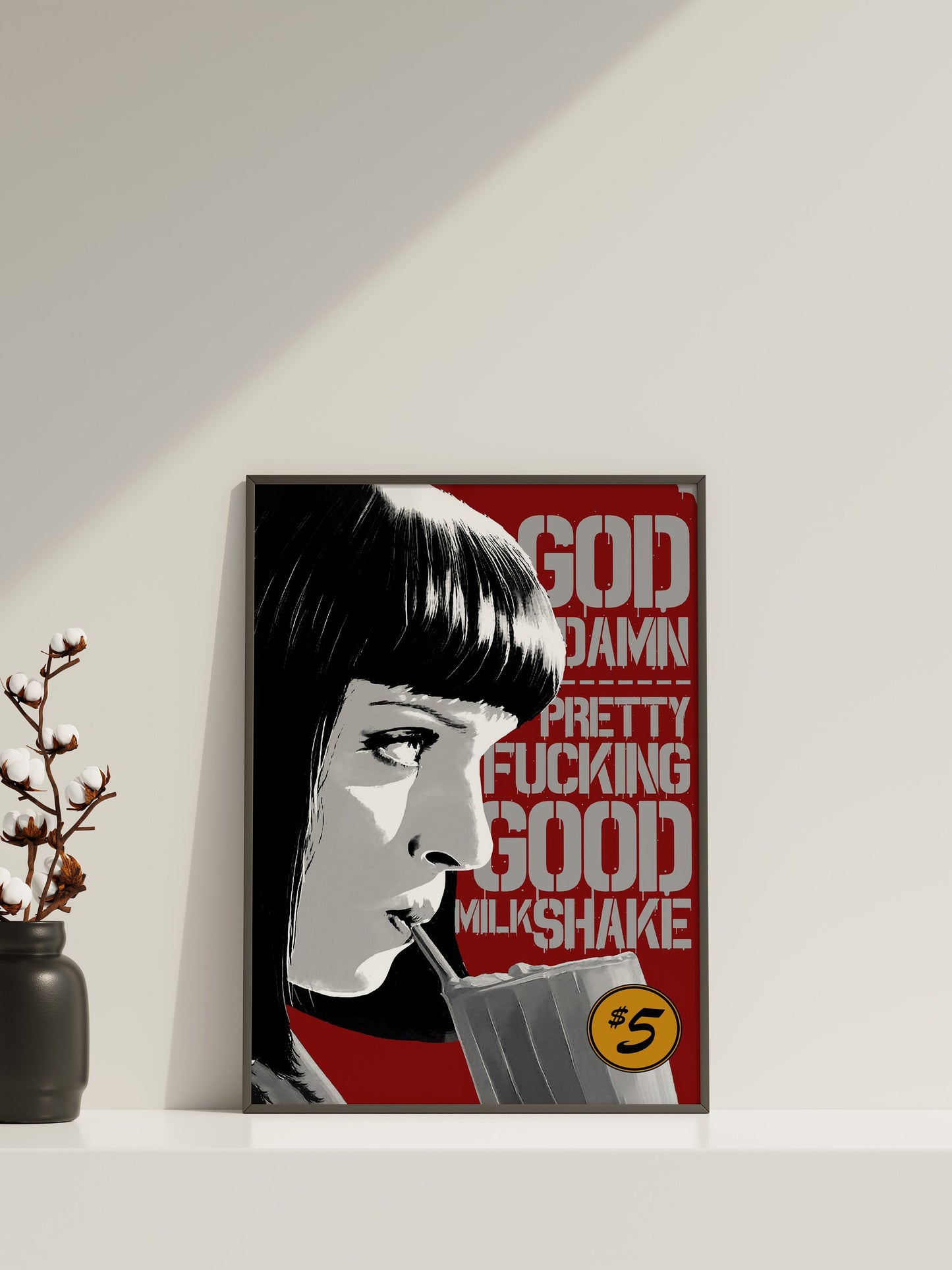 Pulp Fiction Leinwandbild, Retro Film Leinwandbild, Film Leinwand Poster, Pulp Fiction Poster