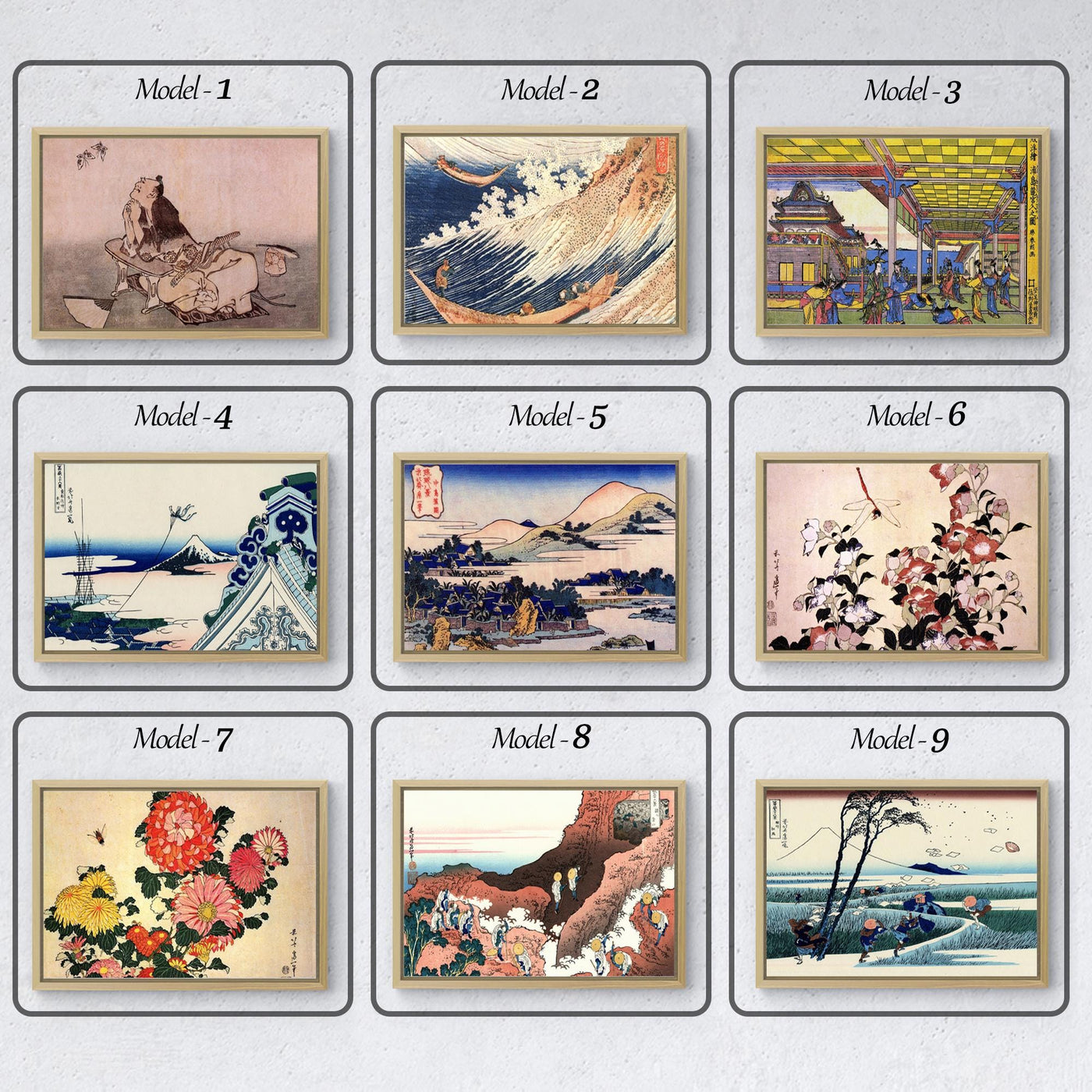 Ukiyo-e Leinwand-Wanddekoration: Die Große Welle von Hokusai
