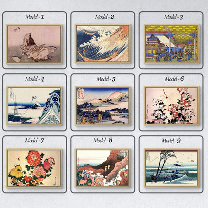 Ukiyo-e Leinwand-Wanddekoration: Die Große Welle von Hokusai
