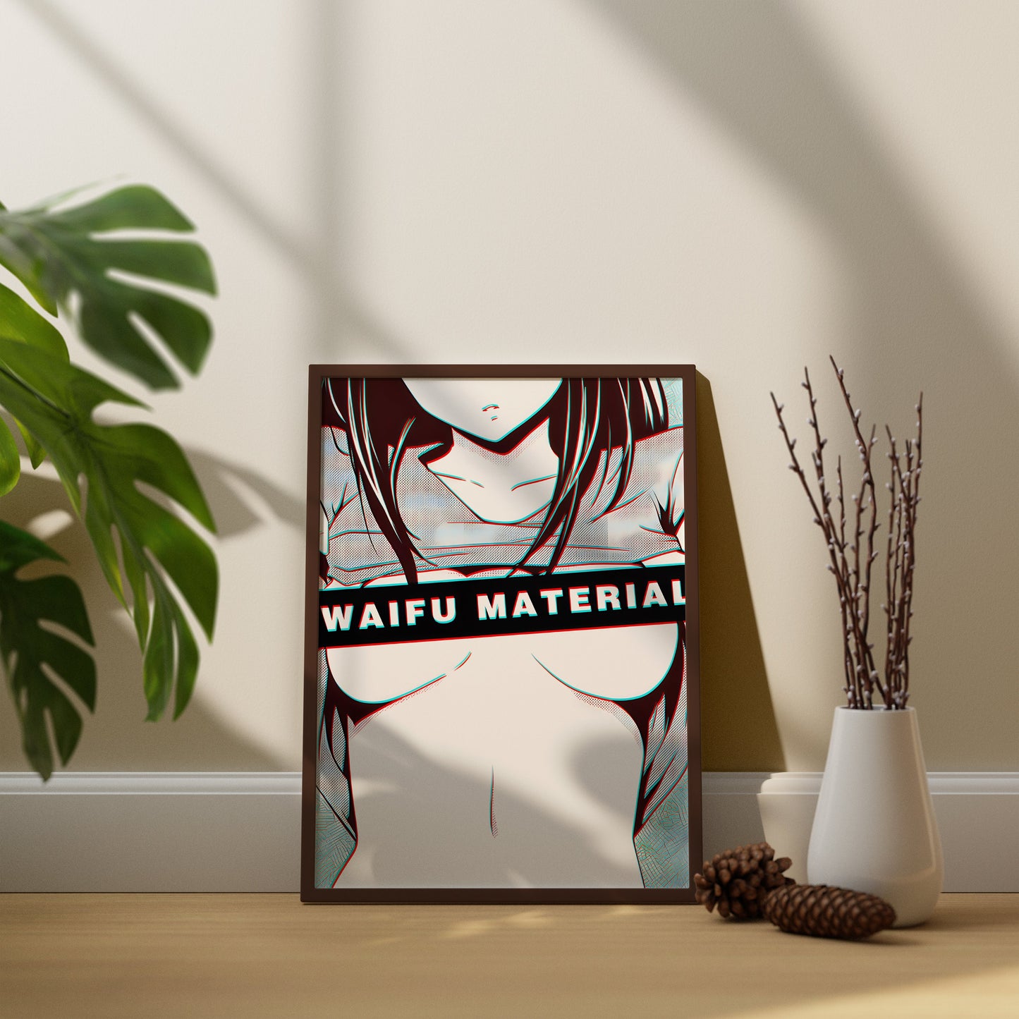 Anime Leinwand-Wandkunst, Waifu-Material-Poster, Anime-Mädchen-Wandkunst, Anime-Poster, Anime-Wanddeko, Geschenk für Anime-Liebhaber, Anime-Kunst