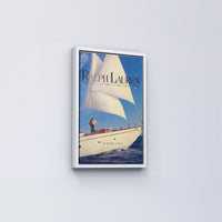 Ikonisches Magazin Poster RL Luxus Segelyacht Leinwandbild