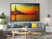 Claude Monet Leinwand-Wandkunst, Claude Monet San Giorgio Maggiore in der Dämmerung, Sonnenuntergang Leinwand-Kunst, Leinwanddruck-Kunst, Saint-Georges Wandkunst