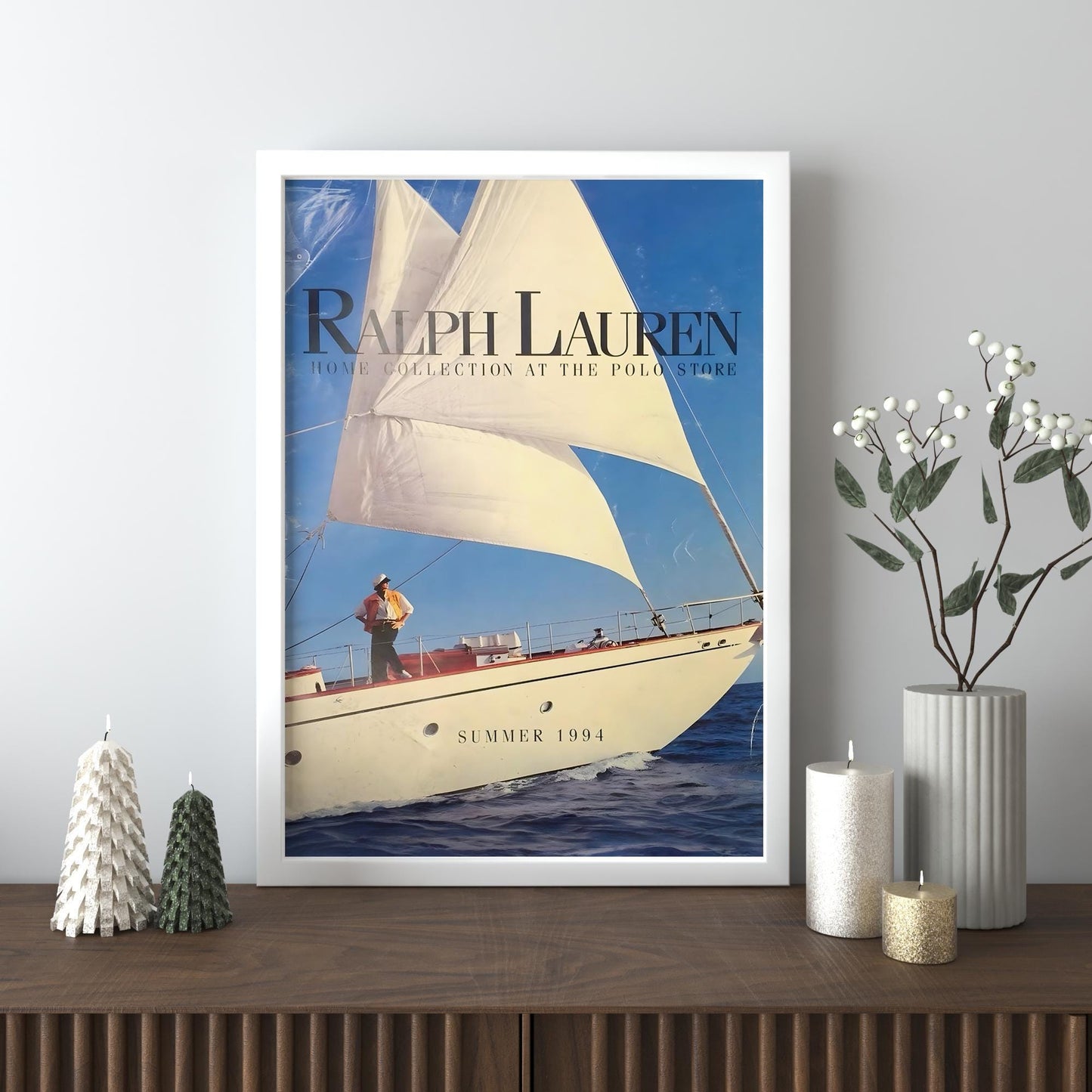 Ikonisches Magazin Poster RL Luxus Segelyacht Leinwandbild