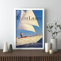 Ikonisches Magazin Poster RL Luxus Segelyacht Leinwandbild