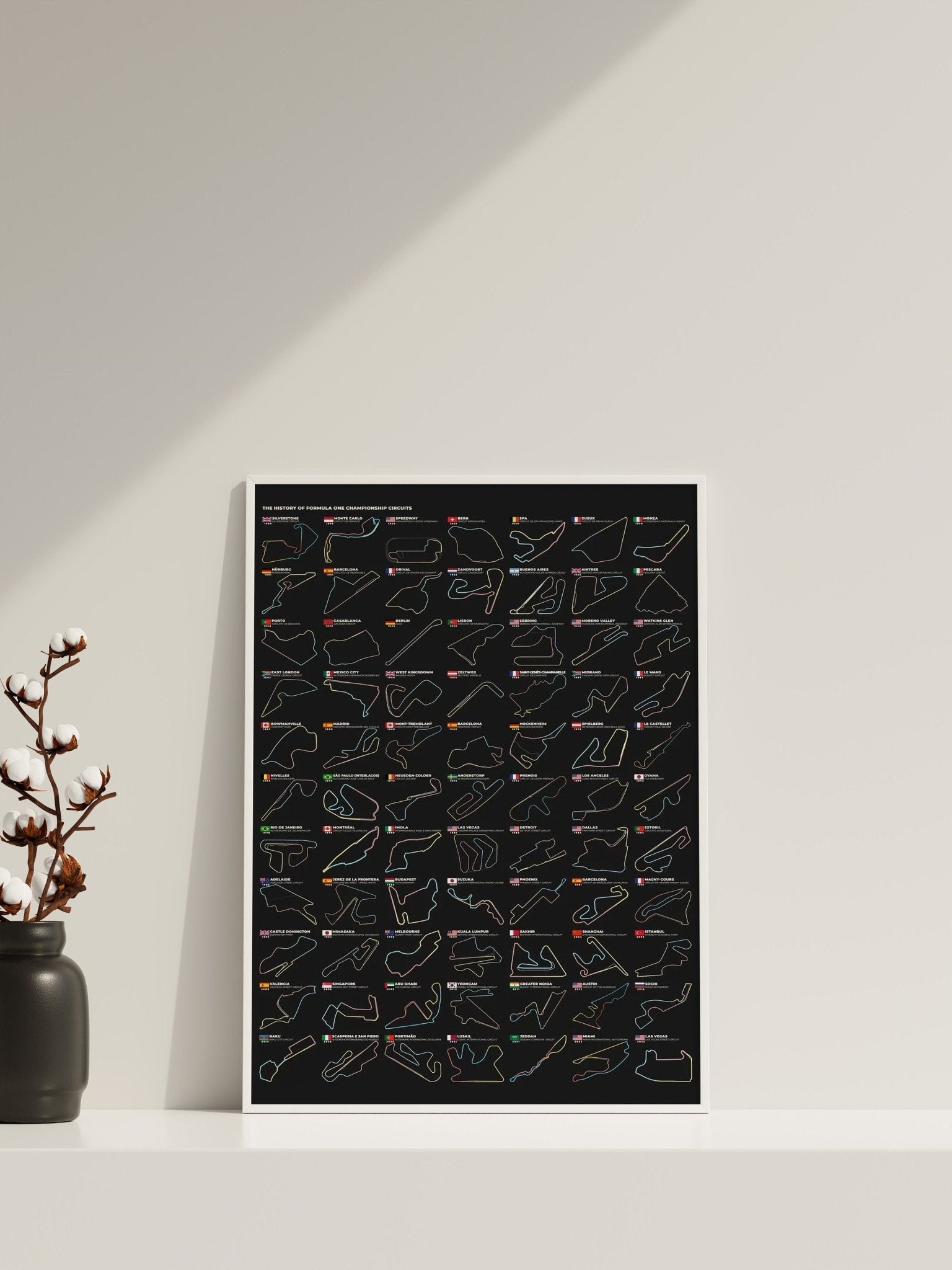Formula 1 Maps Canvas Wall Decor - Canvasworkshop