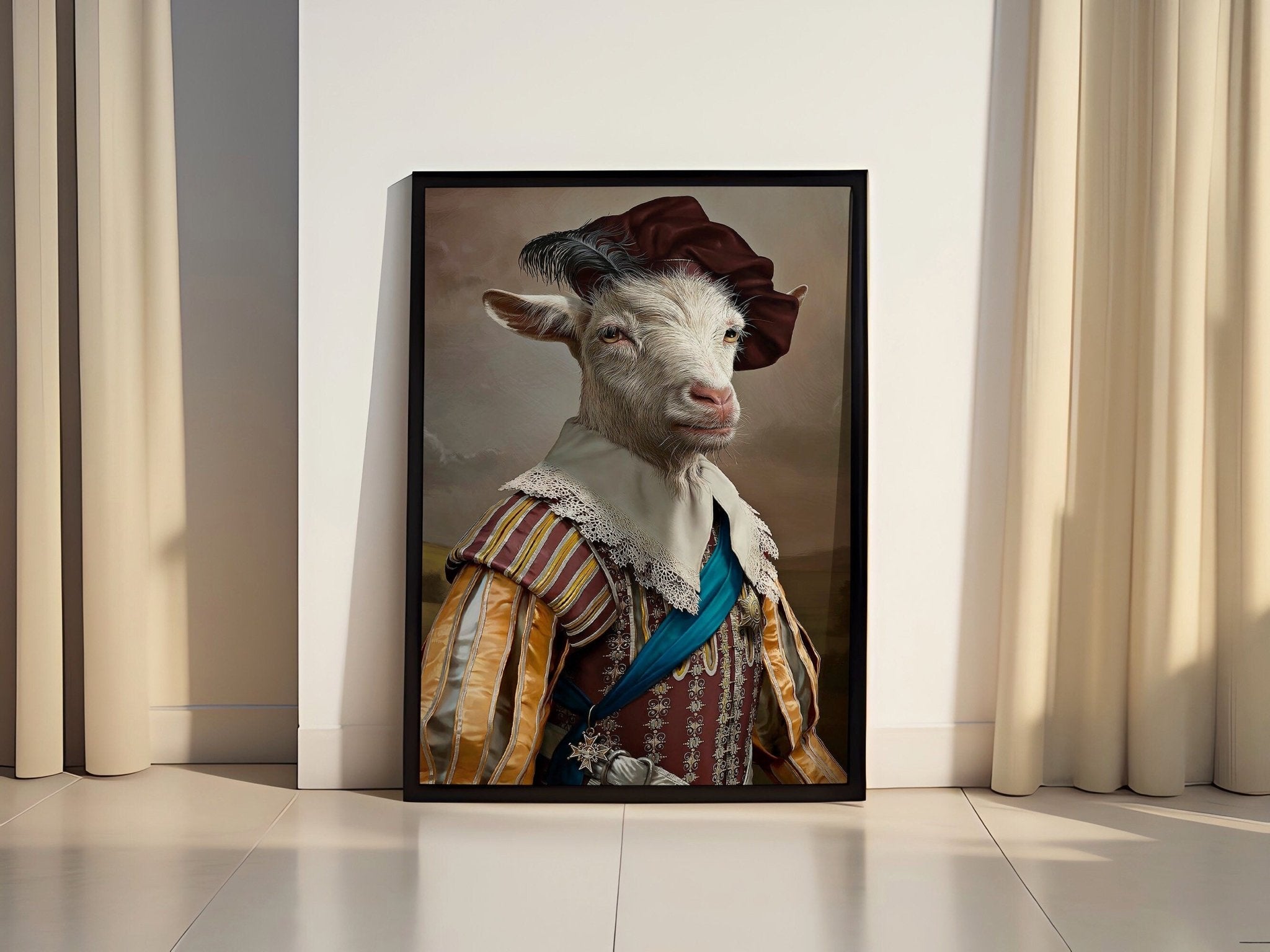 Funny Goat Canvas Poster - Canvasworkshop
