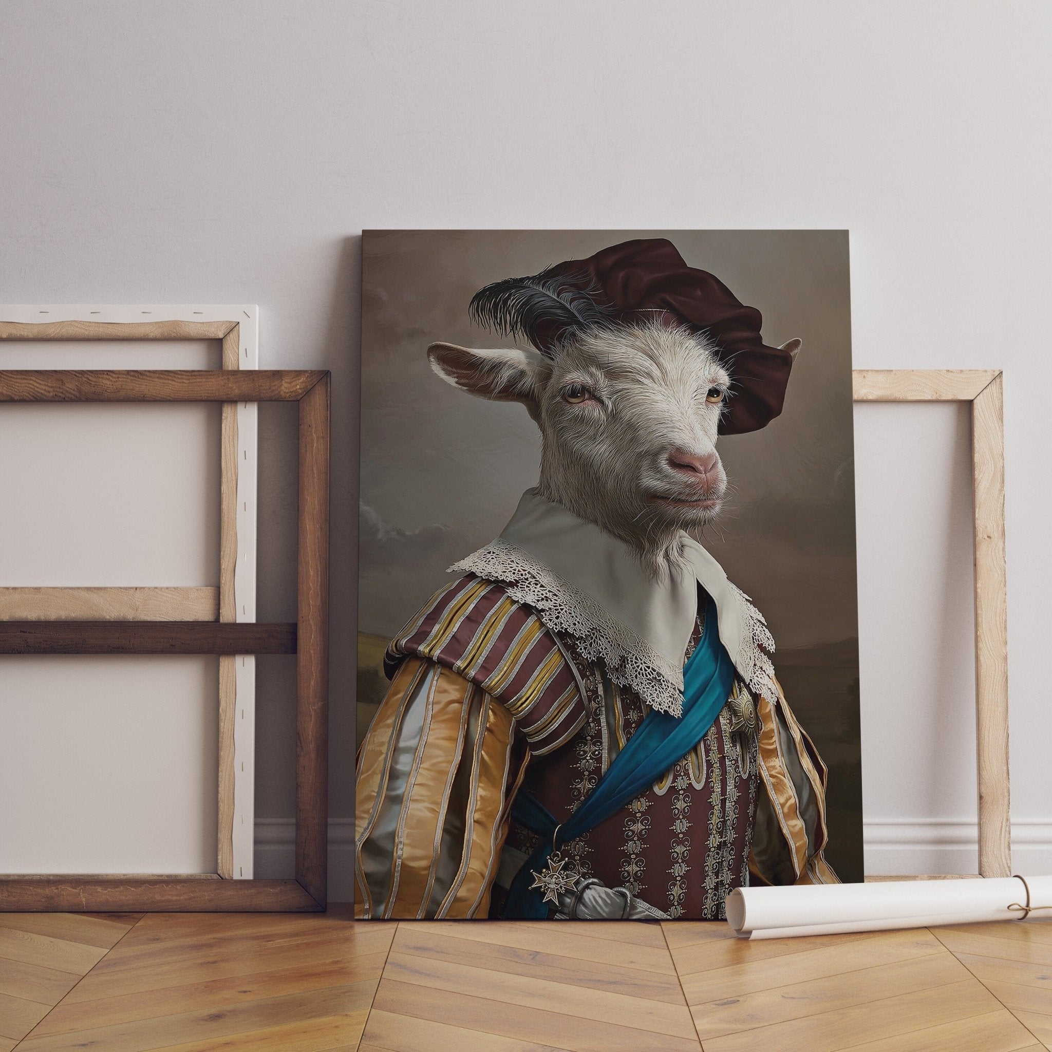 Funny Goat Canvas Poster - Canvasworkshop
