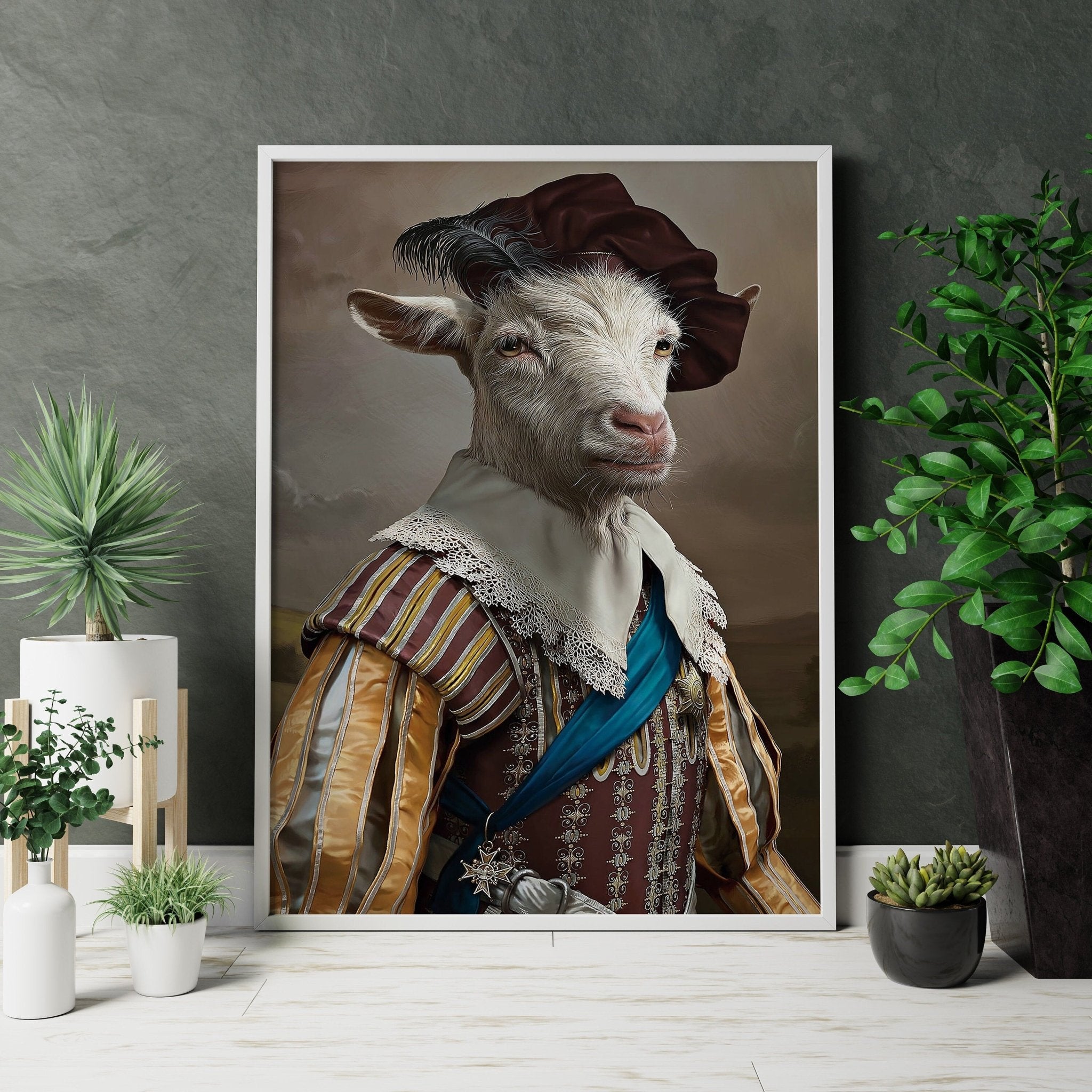 Funny Goat Canvas Poster - Canvasworkshop