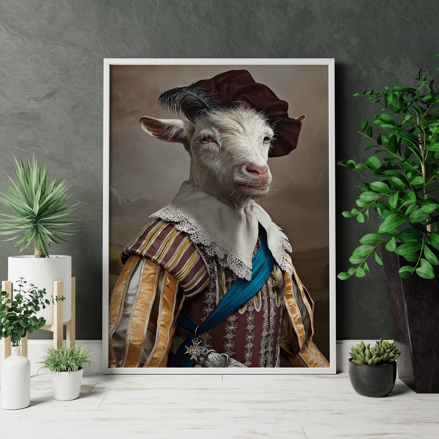Funny Goat Canvas Poster - Canvasworkshop