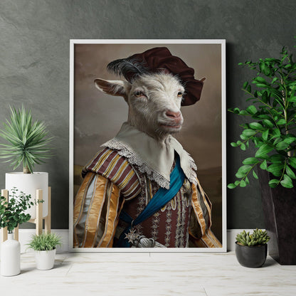 Funny Goat Canvas Poster - Canvasworkshop