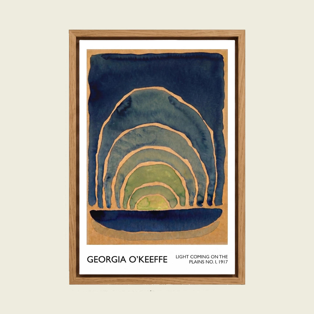Feed Floating Oak Georgia O'Keeffe Exhibition Poster, Light Coming on the Plains I 1917