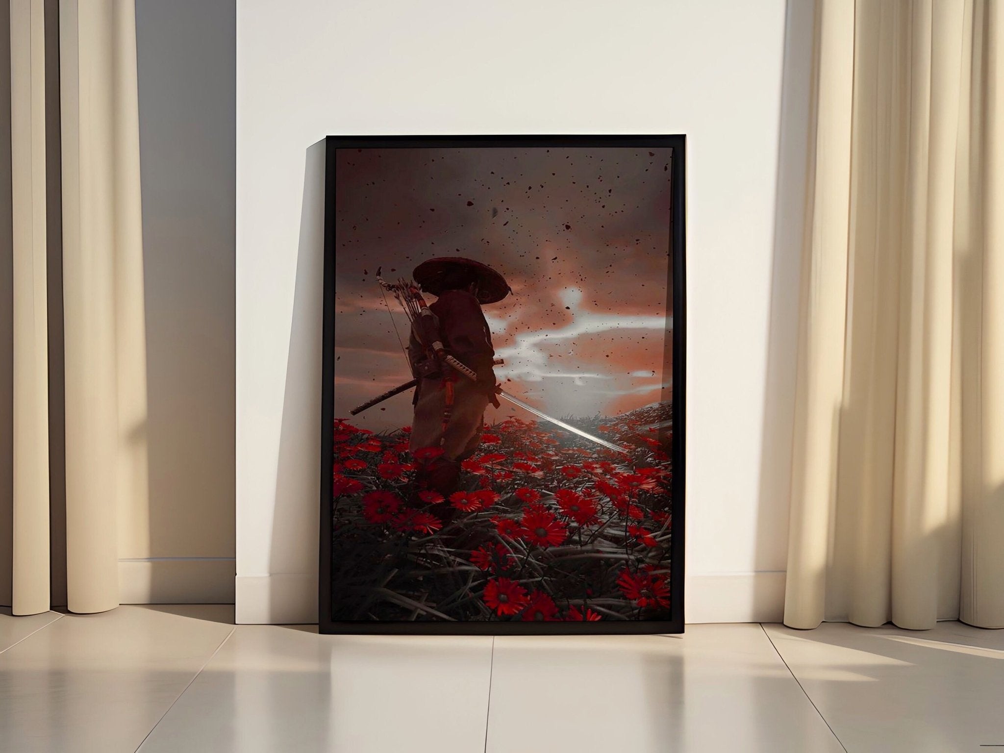 Ghost Of Tsushima Game Canvas Poster - Canvasworkshop