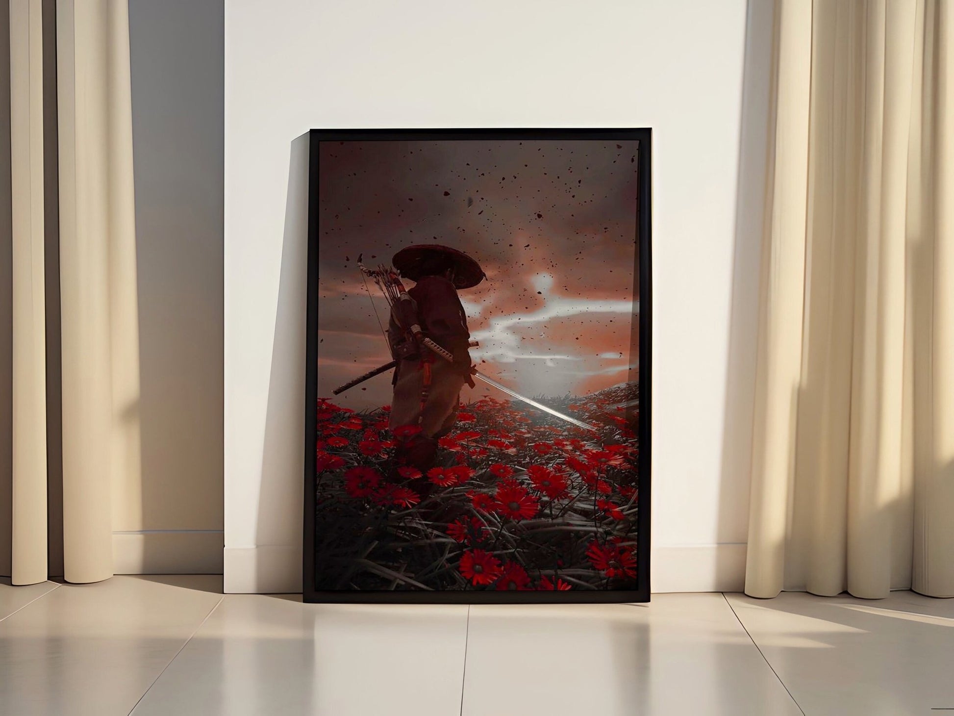 Ghost Of Tsushima Game Canvas Poster - Canvasworkshop