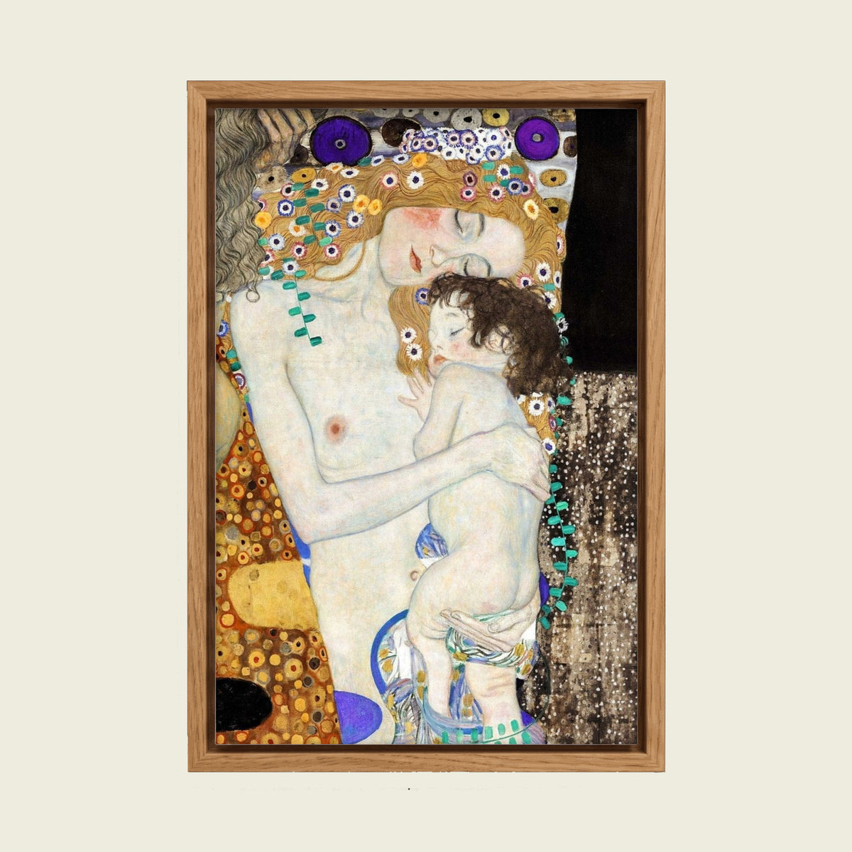 Feed Floating Oak Gustav Klimt Mother and Child Canvas Wall Art