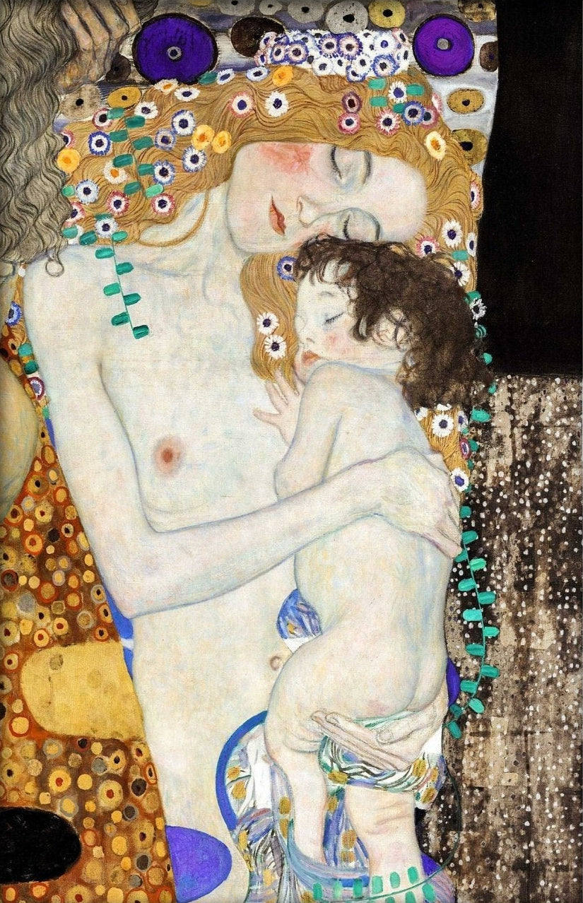 Artwork Gustav KLIMT Mother and Child Canvas Art - Canvasworkshop