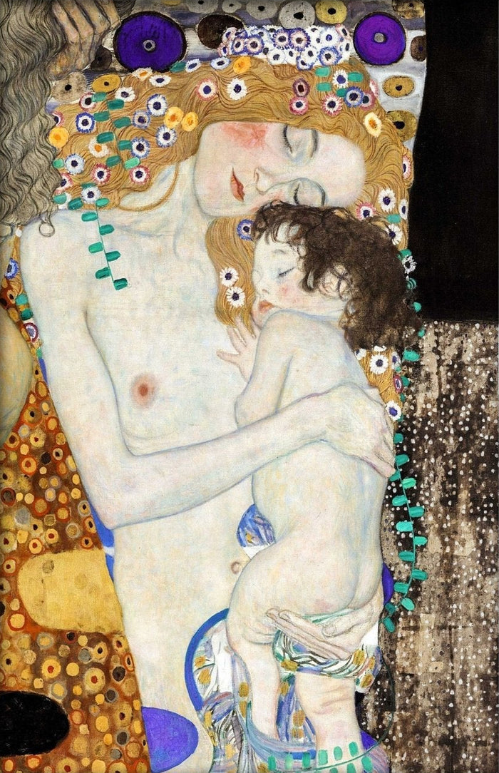 Gustav Klimt Mother and Child Canvas Wall Art
