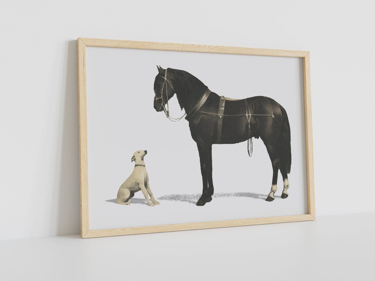 Orloff Horse and Dog by Emil Volkers canvas wall art