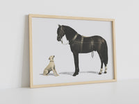 Orloff Horse and Dog by Emil Volkers canvas wall art