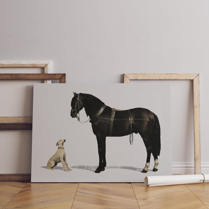 Horse and Dog Canvas Print