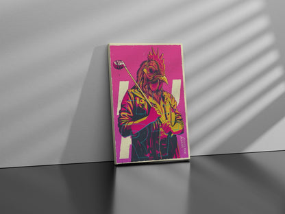 Hotline Miami Chicken Canvas Wall Decor - Canvasworkshop