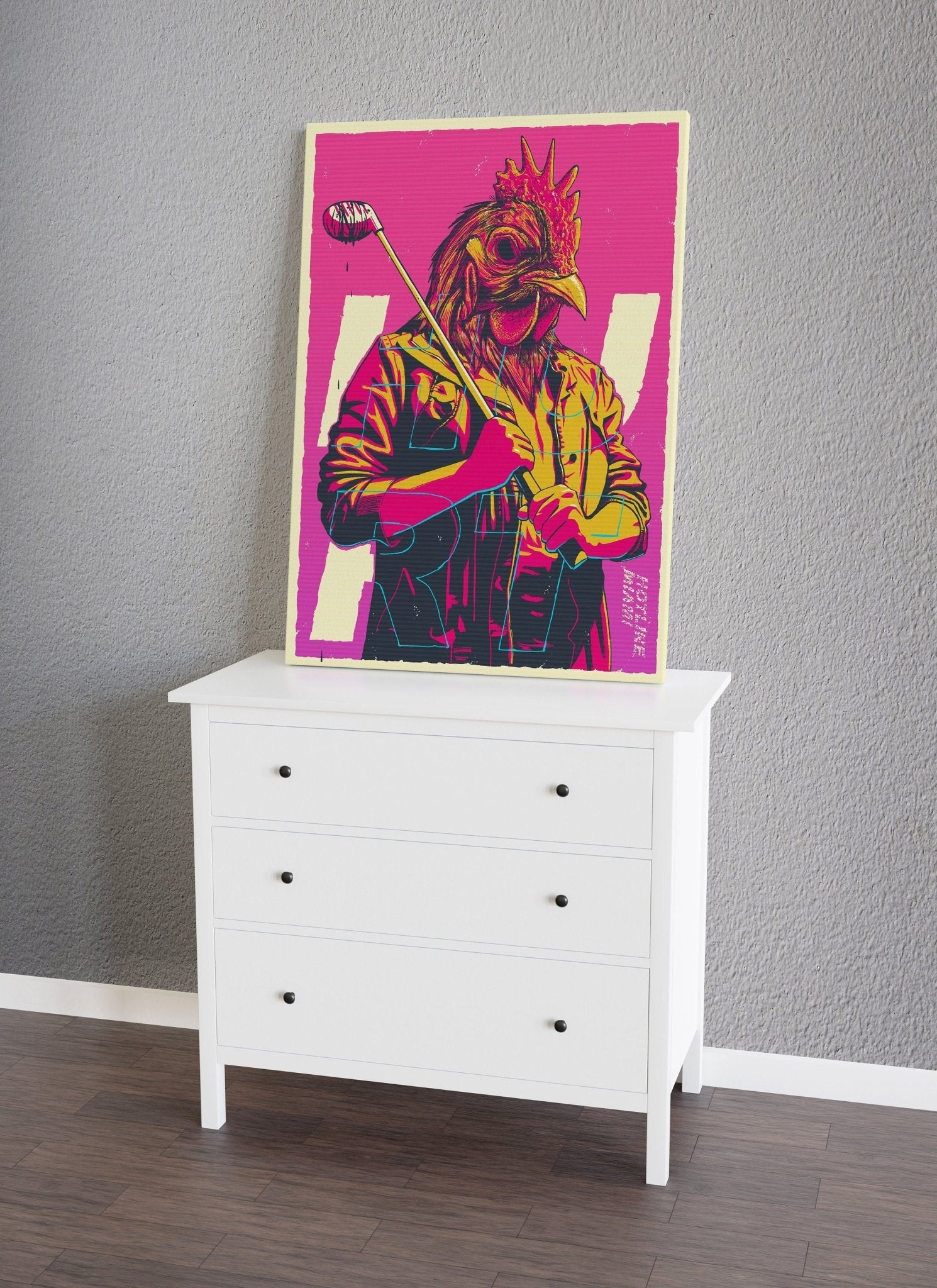 Hotline Miami Chicken Canvas Wall Decor - Canvasworkshop