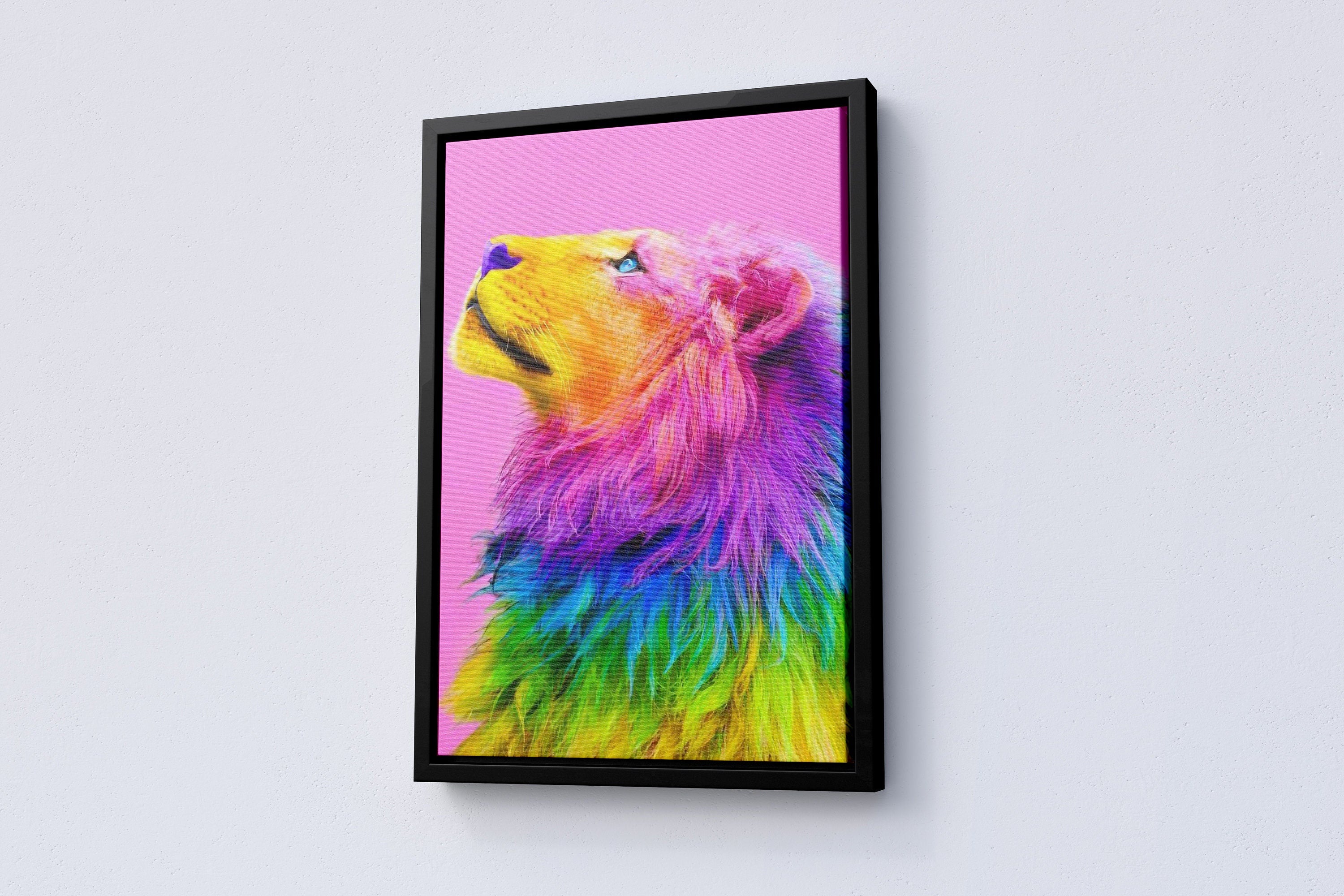 Colourful Lion Canvas Wall Art