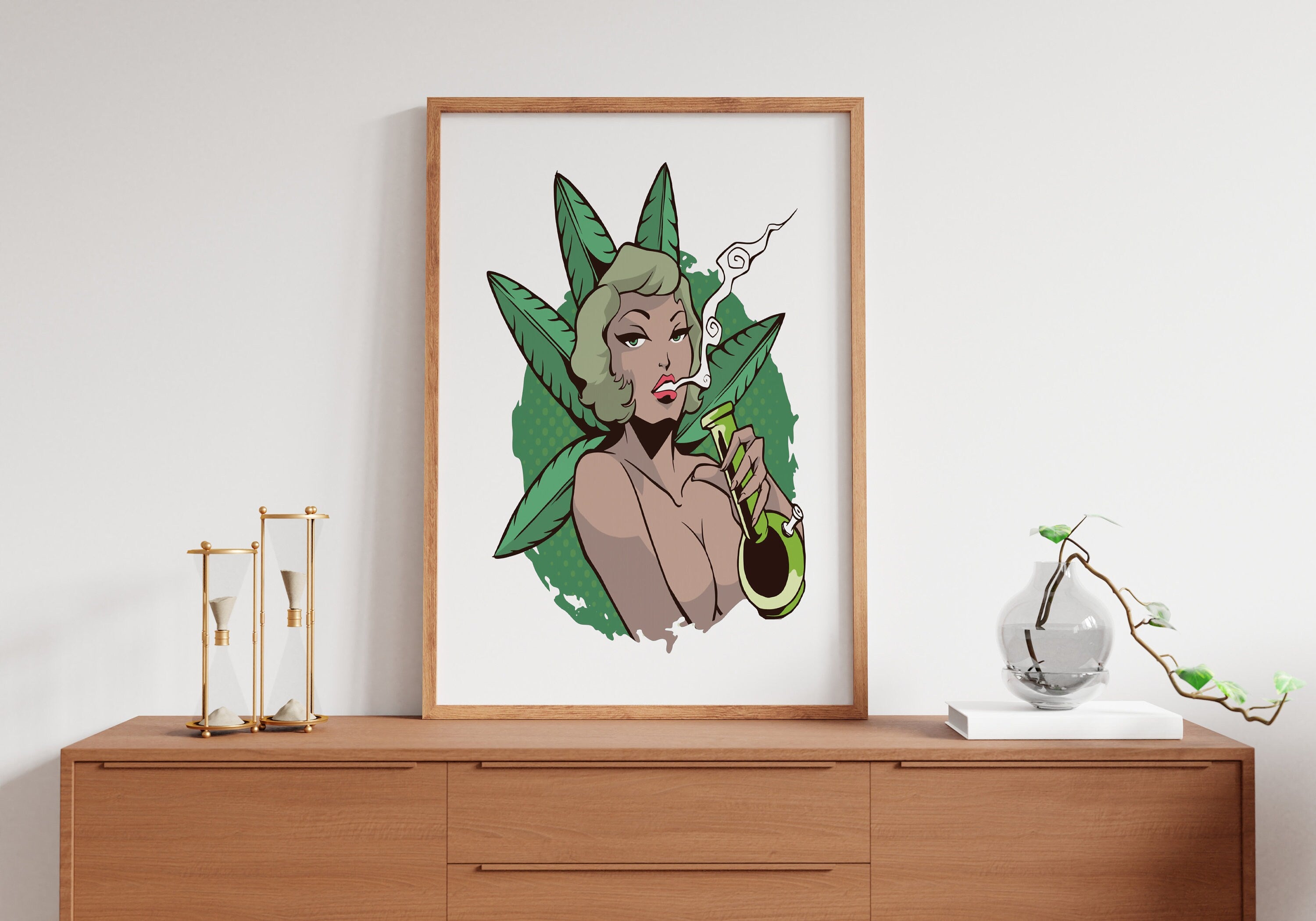 Marilyn Monroe Marijuana Canvas Poster