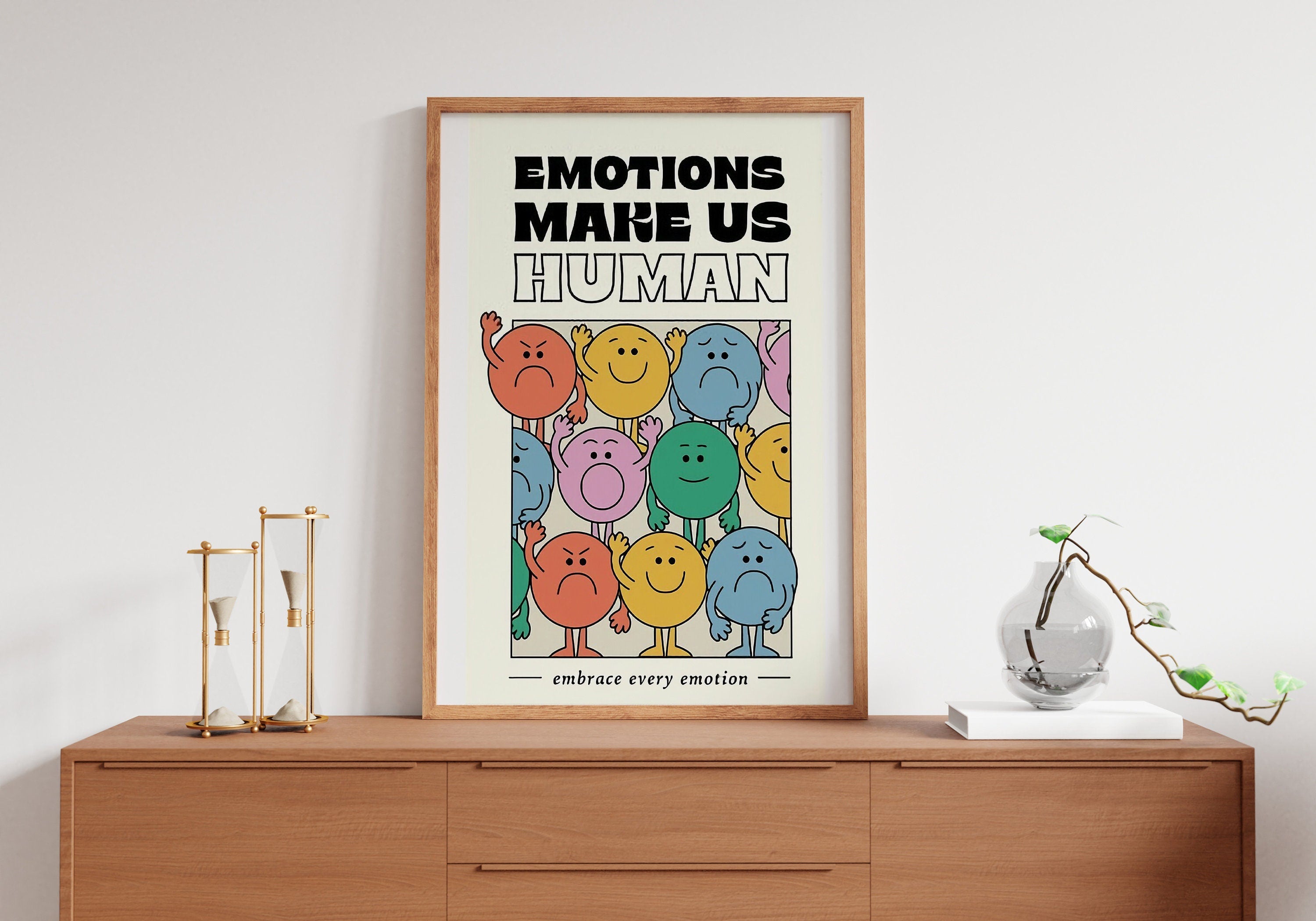 Emotions Make Us Human Canvas Wall Art