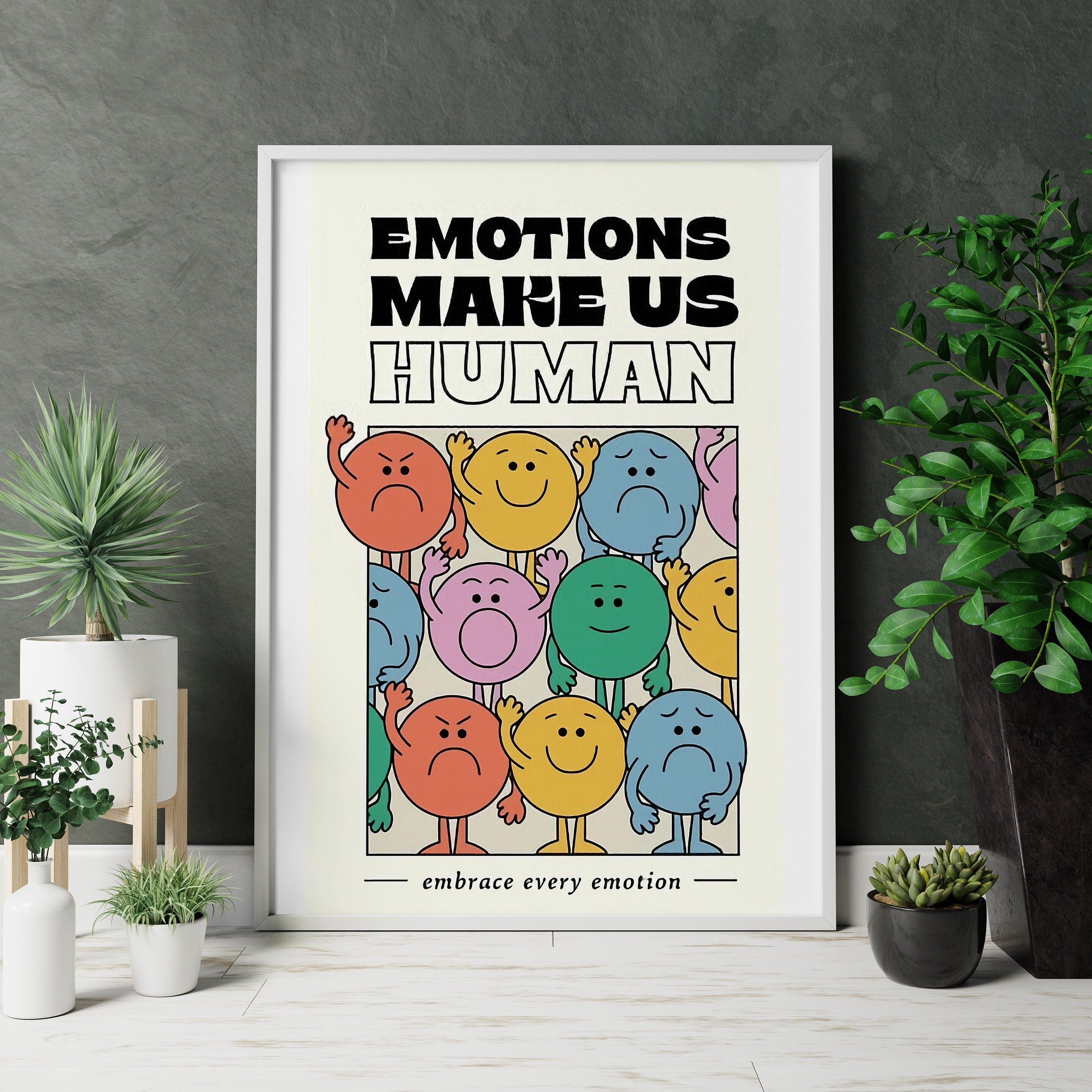 Emotions Make Us Human Canvas Wall Art