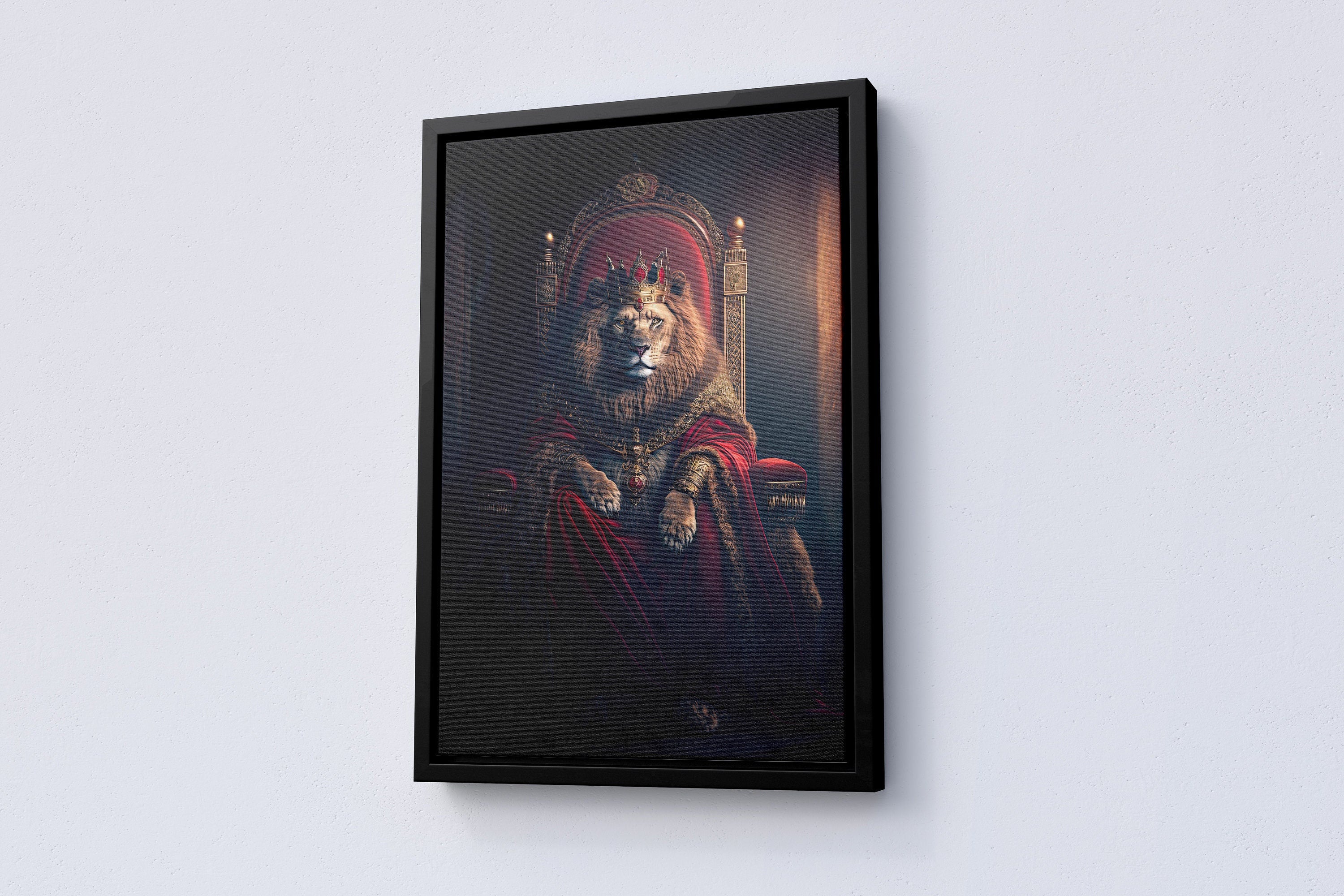 King Lion Canvas Poster